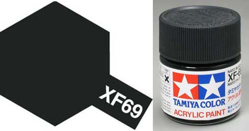 Tamiya Military Acrylic Colors - XF-69 NATO Black (3/4 oz Bottle)