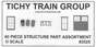 Tichy Train Group Structure Parts Assortment- 60 Pieces (O Scale)