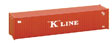 Walthers Cornerstone 40' Rib Side Container – K-Line