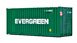 Walthers Cornerstone 20' Ribbed-Side Intermodal Box-Type Container - Evergreen
