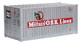 Walthers Cornerstone 20' Ribbed-Side Intermodal Box-Type Container – Mitsui OSK