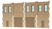 Walthers Cornerstone Modulars™ Walls w/Vehicle Doors