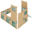 Walthers Cornerstone Modulars™ Small Walls w/Single Large Arched Window
