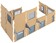 Walthers Cornerstone Modulars™ Small Walls w/Large Metal Sash Window