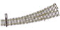 WalthersTrack Code 83 Nickel Silver DCC-Friendly Curved Turnout (24in. and 36in. Radii) - Left Hand