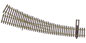 WalthersTrack Code 83 Nickel Silver DCC-Friendly Curved Turnout (24in. and 36in. Radii) - Right Hand