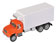 Walthers SceneMaster International 4900 Truck - Dual-Axle Refrigerated Van (Orange Cab, White Body)