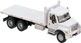 Walthers SceneMaster International 7600 3-Axle Flatbed Truck (White w/Railroad Maintenance-of-Way Logo Decals)