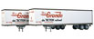 Walthers SceneMaster 45' Stoughton Trailer (Pack of 2) - Denver & Rio Grande Western