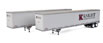 Walthers SceneMaster 53' Stoughton Trailer (2-Pack) - Knight Transporation