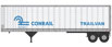 Walthers SceneMaster 40' Trailmobile Trailer (2-Pack) - Conrail