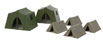 Walthers SceneMaster Camping Tents (4 Small, 2 Large)