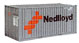 Walthers SceneMaster 20' Ribbed-Side Container - Nedlloyd