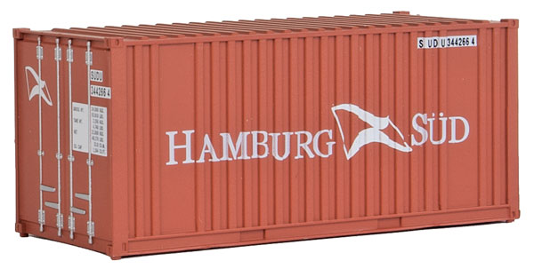 Walthers SceneMaster 20' Ribbed-Side Container - Hamburg Sud