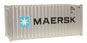 Walthers SceneMaster 20' Corrugated-Side Container - Maersk