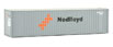 Walthers SceneMaster 40' Hi-Cube Corrugated Container w/Flat Roof - Nedlloyd
