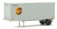 Walthers SceneMaster 28' Container with Chassis (2-Pack) - United Parcel Service (UPS Modern Shield)