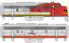 WalthersProto EMD F3A-B Set Modernized 16 Class (w/Tsunami® Sound & DCC) - Santa Fe No. 16C & No. 16B (Long Bonnet Version)