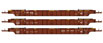 WalthersMainline 53' NSC 3-Unit Well Car - Canadian National GTW 676071