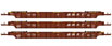 WalthersMainline NSC 3-Unit 53' Well Car - BNSF Railway BNSF 211556