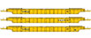 WalthersMainline NSC 3-Unit 53' Well Car - TTX Company DTTX 620277