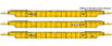 WalthersMainline NSC 3-Unit 53' Well Car - TTX Company DTTX 620545