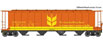 WalthersMainline 59' Cylindrical Hopper (Trough Hatches) - Canadian Wheat Board CNWX 395555