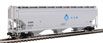 WalthersMainline 60' NSC 5150 3-Bay Covered Hopper - Archer-Daniels-Midland ADMX 52333
