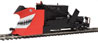 WalthersProto Jordan Spreader - Maintenance-of-Way (Orange, Black, Shark Teeth on Plow)