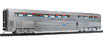 WalthersProto 85' Budd Hi-Level Diner w/Plated Finish - Amtrak (Phase I, Stripes in Upper Window Panel)