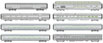WalthersProto 85' Santa Fe 1954 El Capitan - Deluxe 8-Car Set #1 (Real Metal Finish)