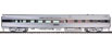 WalthersProto 'Super Chief' 85' Pullman-Standard 36-Seat Diner (Plated Metal Finish w/Lighted Interior) - Santa Fe