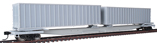 Walthers Gold Line™ Flexi-Van Flat Car w/Two Trailers- Undecorated
