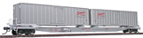 Walthers Gold Line™ Flexi-Van Flat Car w/Two Trailers - Seaboard Air Line Seaboard 1