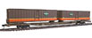 Walthers Gold Line™ Mark IV Flexi-Van Flatcar w/Two Trailers - Illinois Central IC 911