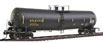 Walthers Gold Line™ 23,000-Gallon Funnel Flow Tank Car - Union Tank Car Co. UTLX 67601 (Black w/Conspicuity Markings)
