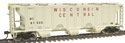 Walthers Gold Line PS-2 2893 Cubic Foot 3-Bay Covered Hopper - Wisconsin Central