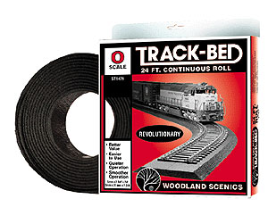 Woodland Scenics Track-Bed Roadbed Material - 24 ft. (720 cm) Continuous Roll - O Scale