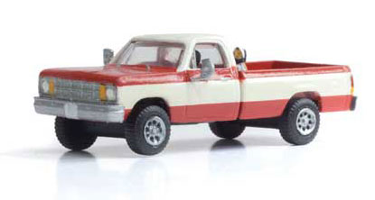 Woodland Scenics Modern Era Vehicles - Pickup Truck (Red, White)