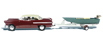 Woodland Scenics AutoScenes™ 'To The Lake' (50s 2-Door Hardtop, Boat, Trailer & 2 Figures)